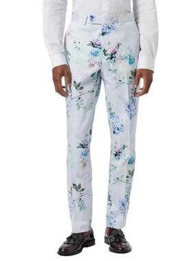 Twisted Tailor Pickhurst Slim Trousers Size 30 Pastel Blue Hydrangea